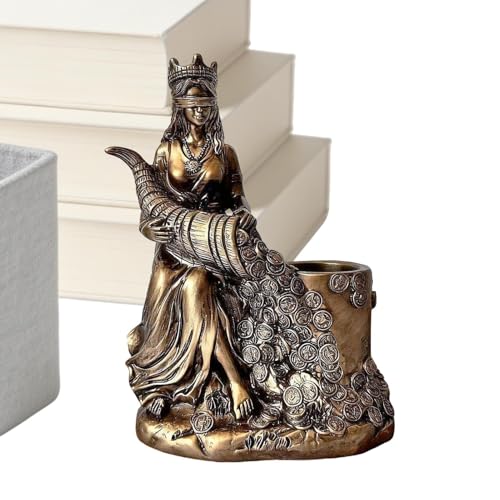Porte-stylo décoratif et statue d'abondance en résine - 2