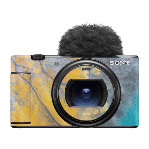 Image of Glossy Glitter Camera Skin Compatible with Sony ZV-1 Mark II (2023) - Yellow Spill - Premium 3M Vinyl Protective Wrap Decal Cover - Easy to Apply | Crafted in the USA by MightySkins