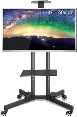 Soporte móvil para TV con ruedas, ajustable 37-60 pulg miniatura 2