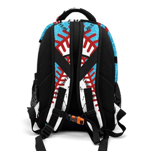 Custom Text Baseball Team Player Gym Sky Backpacks for Girls Boys School, Capacity School Backpacks for Kids Water-resistant Bookbags3