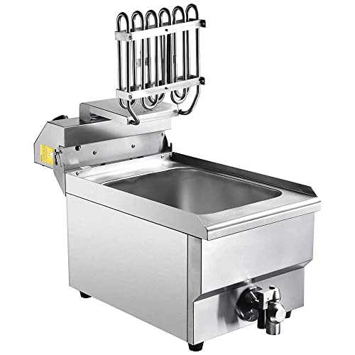 Commercial Grade 430 Stainless Steel Construction Single Tank Restaurant Deep Fryer With Timer And Heavy Duty Copper Oil Releasing Faucet #TOP6
