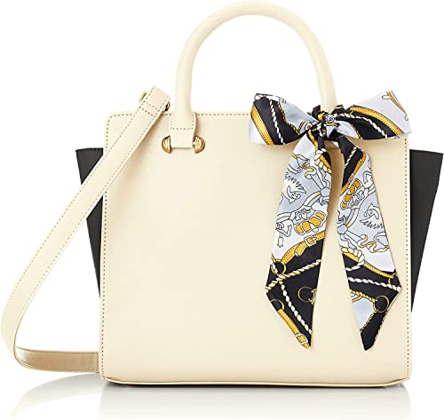 ［イーエルエー］ レディーストートバッグ フォーマル ミニ 2WAY 卒業式 入学式 ホワイト×ブラック