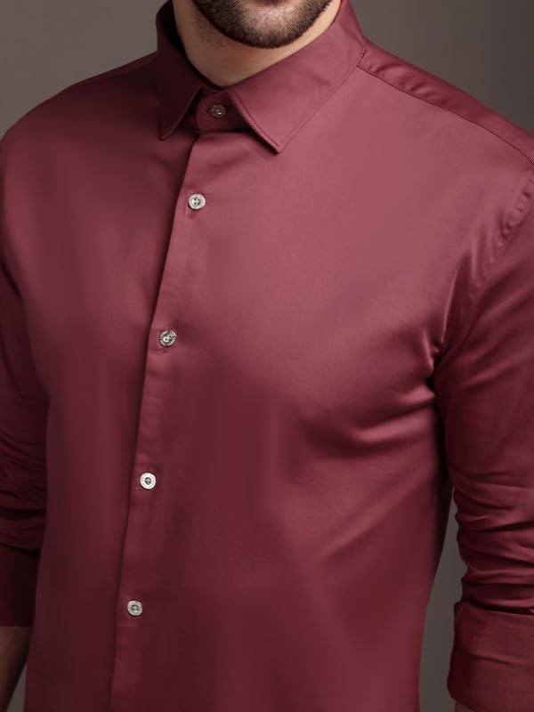 Image of The Stripp & Co Men's Full Sleeve Cotton Solid Shirt | Regular Fit Casual | Soft & Breathable Fabric | Button-Down Collared Formal,& Office Wear | Everyday Shirt | Sizes M to 2XL