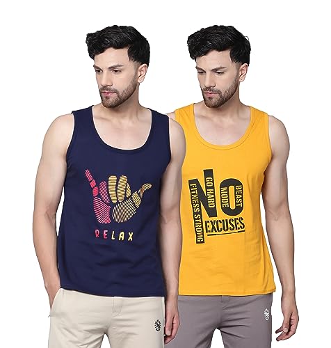 Image of Designer Men Vest Versatile Cotton Sando /Baniyan /Ganji for Boys - Perfect for Gym Workouts, Vacations, and Beaches