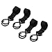 New Lon0167 4pcs 11lb Featured Capacity Adjustable Hook reliable efficacy Loop Closure Stroller Hanger Black(id:c5f 7e 00 4b1)