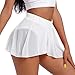 Women's Semi See Through Flowy Rave Bottoms Booty Shorts Mesh Tulle Pole Dance Outfit 2 in 1 Yoga Running Butterfly Shorts Skorts Skirted Mini Hot Pants Butt Lifting Bikini Cover Ups White L