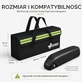 FLASLD Torba na akumulator do roweru elektrycznego, ognioodporna, zabezpieczona przed wybuchem, do przechowywania, ładowania i transportu, bardzo duża skrzynka bezpieczeństwa na akumulator 49 x 11 x