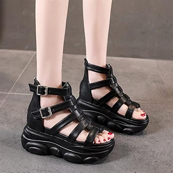 Kvinnor Sommar Ihåliga Spänne Plattform Skor Lämpliga For Promenader, Strand, Fest, Resa, Semester Och Någon Annan Dagligen