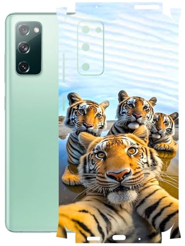 Image of AtOdds - Full Body Back Screen Guard Protector Film - Lamination Wrap Skin Sticker Compatible with Samsung Galaxy S20 FE | Scratchproof Matte Finish (Selfie)