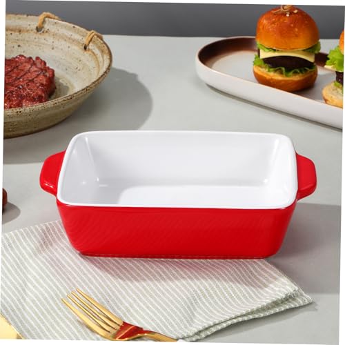 Plaque de cuisson rectangulaire rouge facile à nettoyer pour pâtisserie - 7