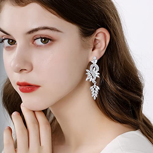 Newitin 6 Pairs Clip On Earrings For Women Girls Crystal Tassel Earrings Non Piercing Earrings Elegant Long Dangle Earrings Rhinestone Clip On Earrings For Women #TOP6