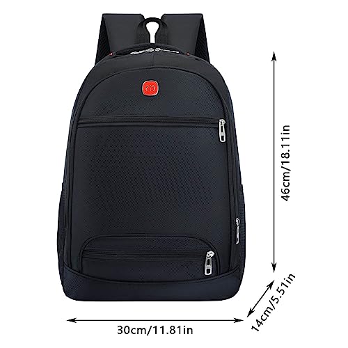 Backpack Fashion New Pattern Simple Solid Color Large Capacity Practical Zipper Computer Bag Short (Grey, One Size)4