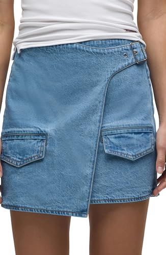 HUDSON Women's Curved Hem Mini Skirt4