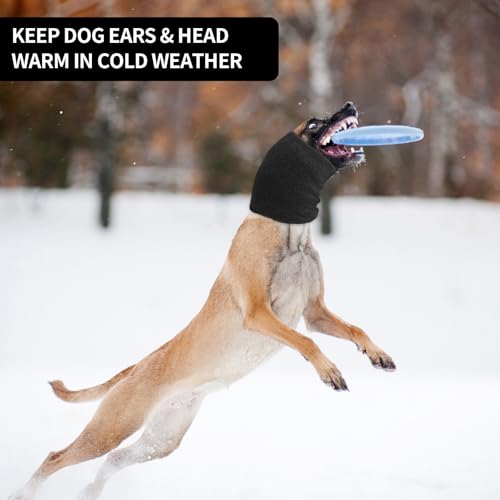 Ohrenschützer für Hunde Lärmschutz,Anti-lärm Ohrenschutz Hund, Pet Earflap Head Wrap,Haustier Schallschutzhaube (schwarz, S)