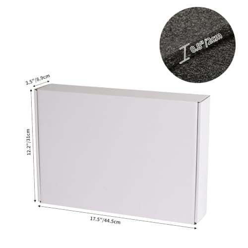 Image of CRUGLA White Laptop Shipping Box with Cushioned Foam, Up to 17 inch Corrugated Cardboard Mailer for Laptop Notebook Shipment, Secure Packaging Solution, 1 Pack