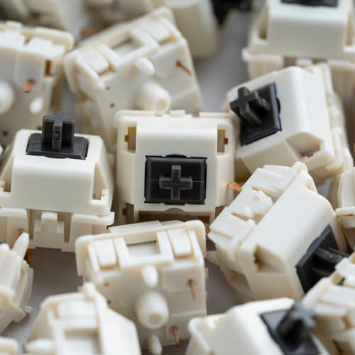 Image of DUROCK Tactile Keyboard Switches, 5 Pins Koala Switch, T1 Cream Housing Heavy Tactile Mechanical Switches Lubed (DUROCK Koala 67g, 70pcs)