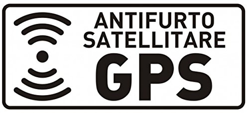 StampaGenerale - Adhesivo de advertencia GPS de PVC para coche, moto y camión, pegatina antirrobo, disuasoria fácil aplicación sobre cristal interior (55 x 25 mm) (10)