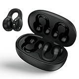 Bluetooth Kopfhörer mit Ohrclip, Knochenschall Kopfhörer Kabellos Bluetooth 5.4, sportkopfhörer Open Ear mit Eingebautes Mikrofon mit Digitalanzeige Kabellos für Trainieren Laufen Fahren Radfahren