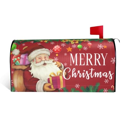 ARKUKT Merry Christmas Mailbox Cover Magnetic Xmas Santa Mailbox Wraps