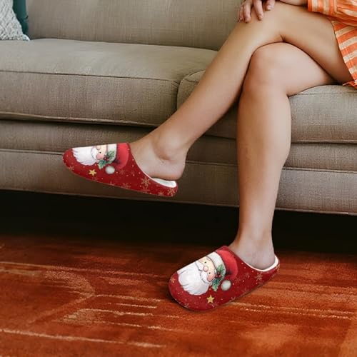 Christmas Holiday Flannel Warm Slippers for Women Men Indoor Outdoor Soft Plush Fuzzy House Slippers3
