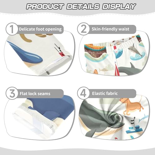 Toddler Girls Leggings Printed Yoga Pants Leggings Flamingos Whale for Kids3