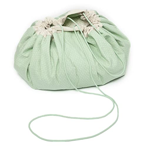 EUREKAKIDS Saco guardajuguetes y Manta de Juegos 2 en 1 Verde Lunares niños y niñas 50.0 - Juego Educativo - Muebles & Deco  Accesorios  Sacos guardajuguetes
