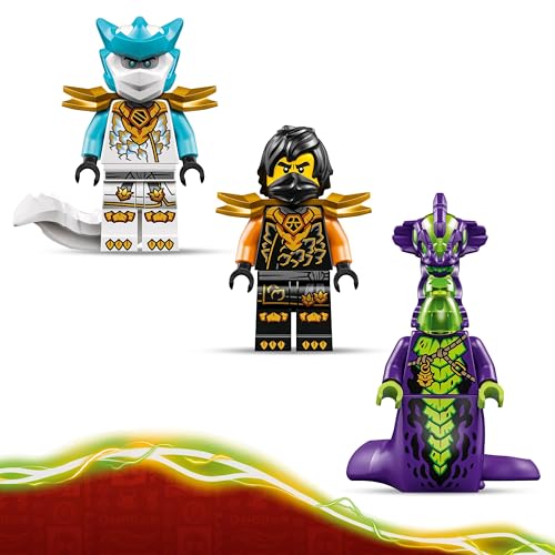 Image of LEGO NINJAGO Cole's Mission Mech & Dragon Zane - Ninja Toys - Playset with 3 Minifigures - 71854