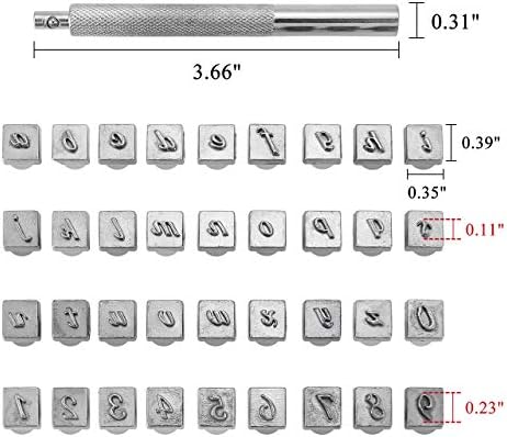 Mogokoyo Letter Alphabet and Number Stamp Punch Set, Saddle Making Tools Leather Craft Carving Embossing Stamp for DIY Handmade Art Working