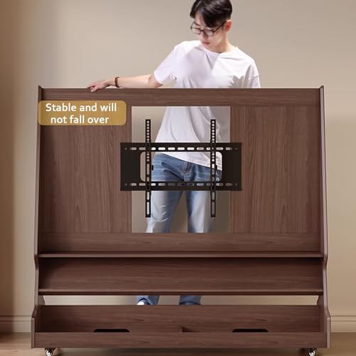 Soporte móvil para TV JIAOCKJIAO metal con ruedas ajustable miniatura 6