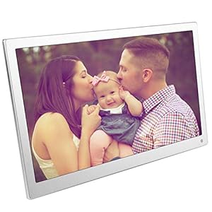 15,6 inch IPS digitale fotolijst, 1920 * 1080 ingebouwde luidspreker, metalen digitale fotolijst, elektronische klok…