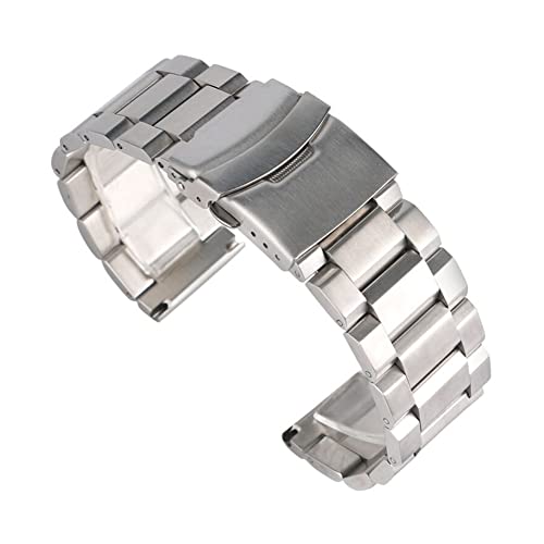 LCJQ Bracelet de Montre Bracelet en Acier en Forme d'escalier en Acier Inoxydable, Bracelet de Remplacement à maillons Solides, Bracelets de Montre réglables Remplacement des Bracelets de Montre Cover
