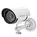 Produktbild Kamera Attrappe mit LED Simulierte Innen- und Außen Dummy Surveillance Sicherheit Kameras Mit Ständer Silber (ohne Batterie)