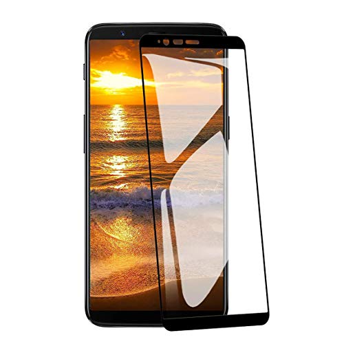 E-Hamii Compatible con Protector de Pantalla OnePlus 5T,[Marco de Alineación][Alta Definición][Sin Burbujas],Cristal Templado 3D Premium para OnePlus 5T(Borde Negro)