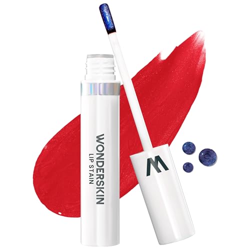 Image of Wonderskin Wonder Blading All Day Lip Stain Peel Off Masque - Long Lasting, Waterproof and Transfer Proof Red Lip Tint, Matte Finish Peel Off Makeup (Playful Stain & Go Masque)