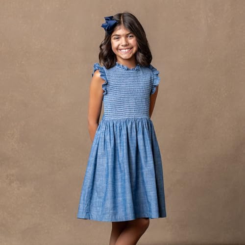 Hope & Henry Girls' Short Sleeve Tie-Waist Knit Dress3