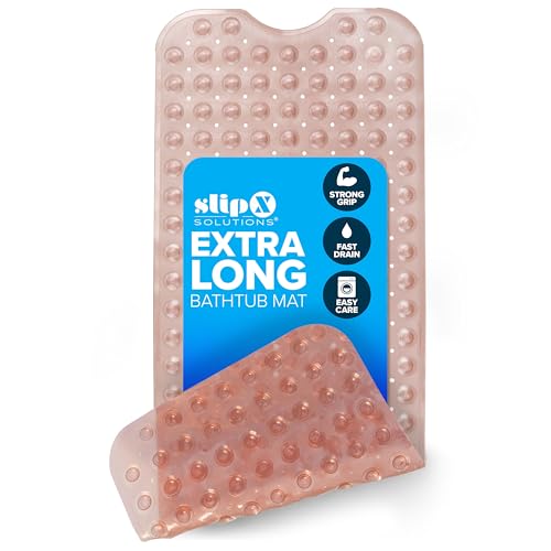 SlipX Solutions Power Grip Extra Long Bath Tub & Shower Mat...