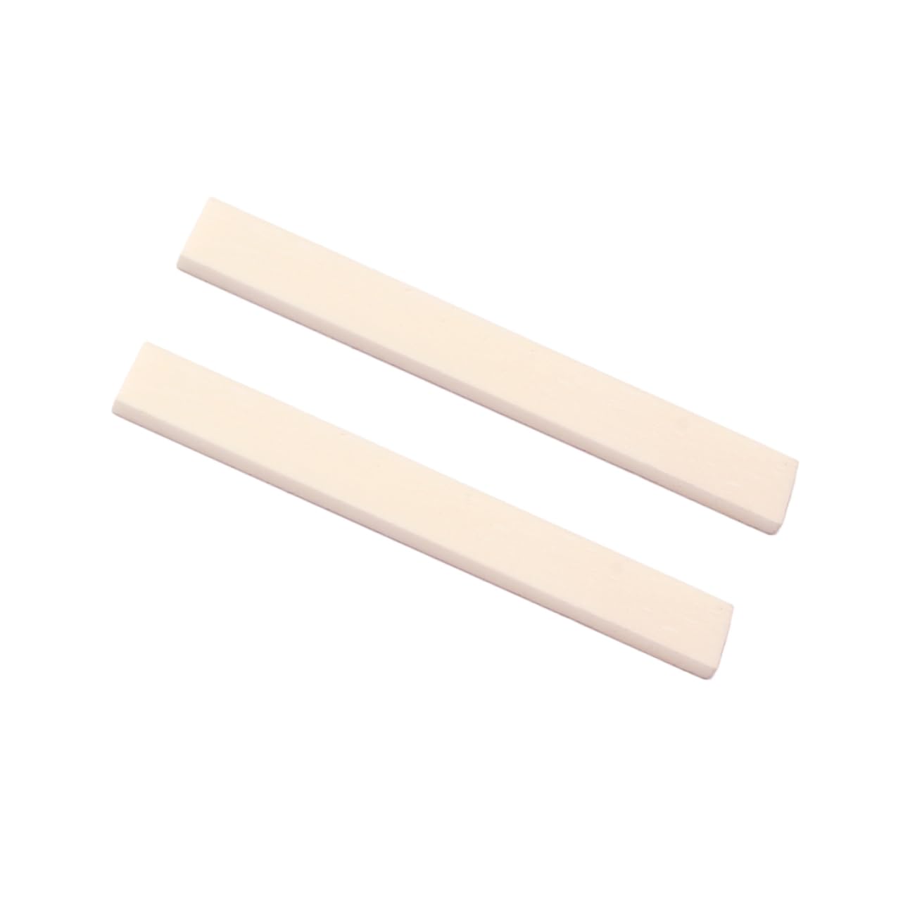 Generic 2pcs Beef Bone Nut Guitar Bridge Saddle Blank 100 * 10 * 3mm for Acoustic and Electric Guitars
