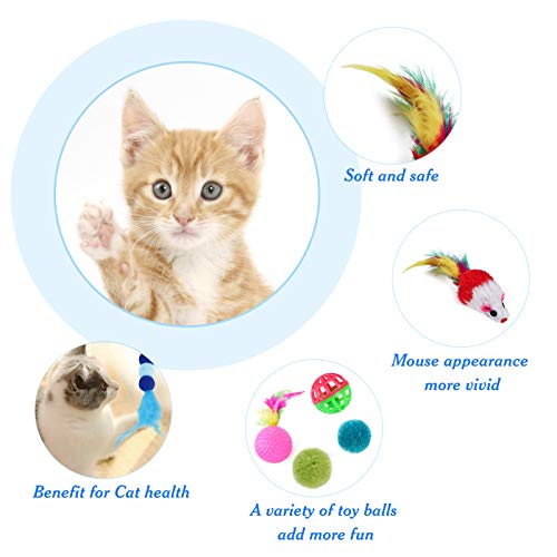 Conjunto de brinquedos para animais de estimação Adaskala, usado para vários brinquedos de gato inte