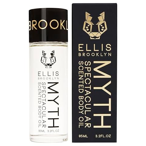 Ellis Brooklyn MYTH Body Oil - Scented Body Oils for Women, Body Oil Perfume for Women, Bergamot & Jasmine Perfume, Cedarwood Musk Oil, Fall Perfume Cover