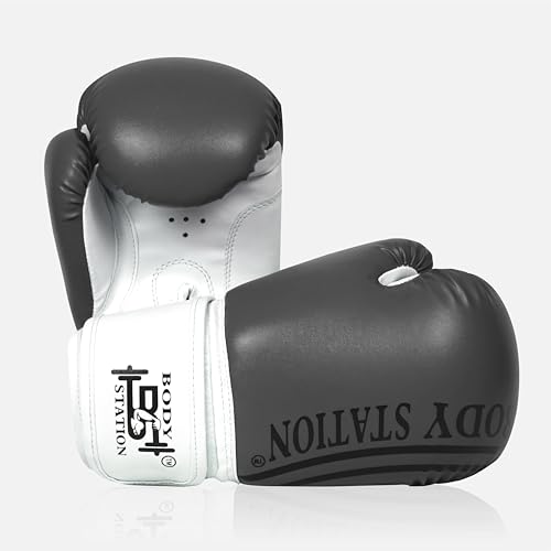 Image of Boxing Gloves - Faux Leather Training Gloves with Hook and Loop Velcro Closure for Long-Lasting Strength and Durability