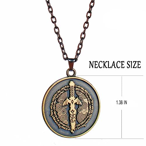 MEETCUTE Vintage Unisex Necklace,The Legend of Zelda Tears of the Kingdom Master's Sword Necklace Cosplay3