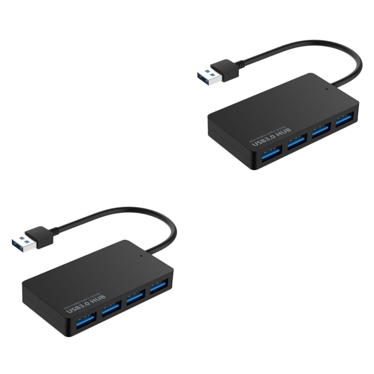 OSALADI 2pièces Hub USB Portable Ports Répartiteur De Données Compact pour Ordinateur Portable Pc Tablette Transfert Rapide Jusqu à avec Indicateur LED