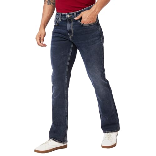 Image of Spykar Men's Rafter Boot Cut Mid-Rise Casual Jeans