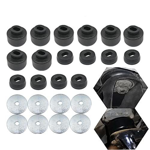 LOSTAR 7-141-BL Black Body and Cab Mount Bushing Kit Compatible with 1999-2014 Silverado & 1999-2014 Sierra 2WD/4WD (16 Pcs)