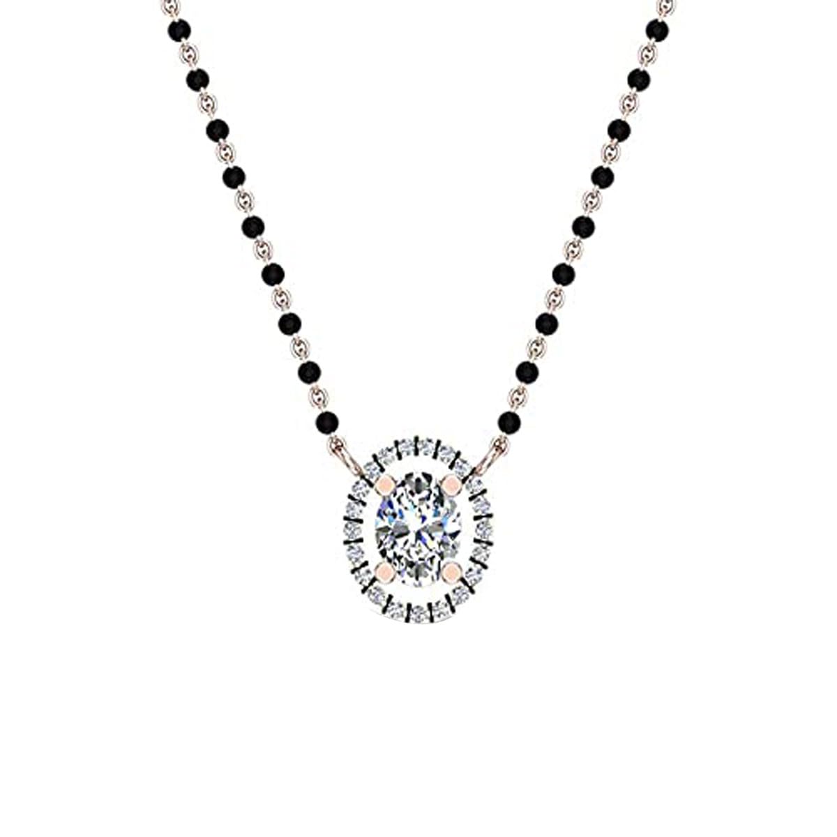 14K Rose Gold Diamond Tanmaniya Mangalsutra Pendant for Women | Natural Diamond | SI-HI Clarity & Color | BIS Hallmarked | IGLI Certificate | | Fine Gold Jewellery | Gift for Wife & Women-image-20