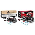 Nilight ZH006 LED Light Bar 20 Inch 126W Spot Flood Combo + Nilight NI-WA 06 LED Light Bar Wiring Harness Kit