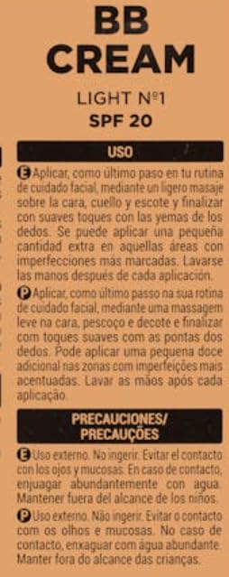 BB Cream Deliplus Factor Crème solaire FPS 20 [couleur 02 moyenne] [Flacon 50 ml] Une couleur, hydratation et protection solaire