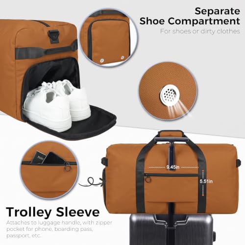 Image of Fmeida 65L Duffle Bag Foldable Travel Duffel Bags for Men Women Travel Bag