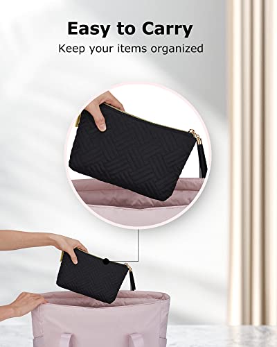 Image of ALPHABITA Foldable Travel Duffel Bag, bagsmart Large Capacity Folding Travel Bag, Travel Lightweight Waterproof Carry Luggage Bag (Black-1pcs)