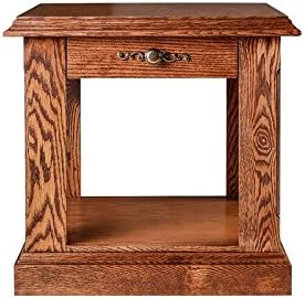 Forest Designs Traditional End Table, 21" W x 26" H x 24" D, Unfinished Oak